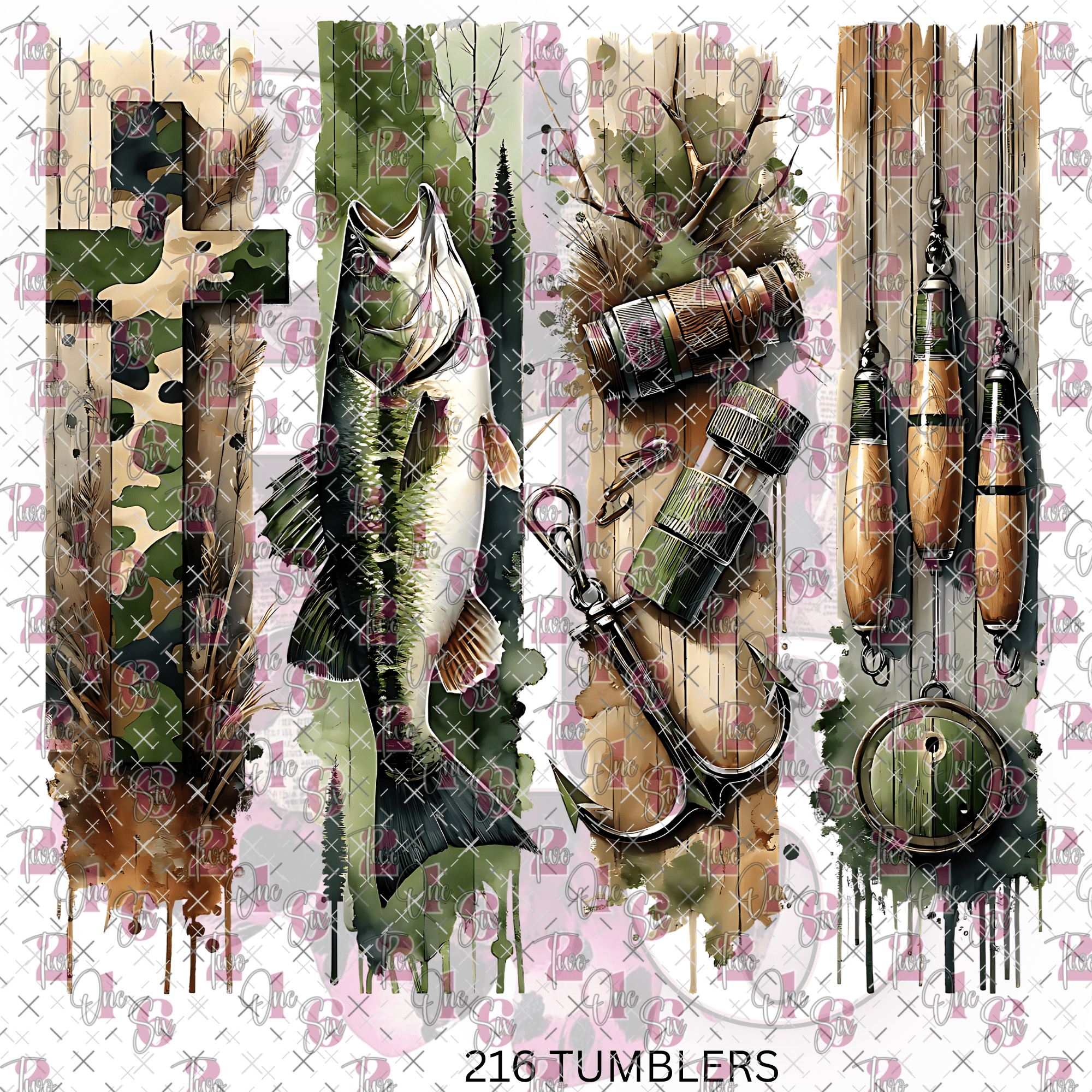 7X7 FISHING 6 - 216 Tumblers
