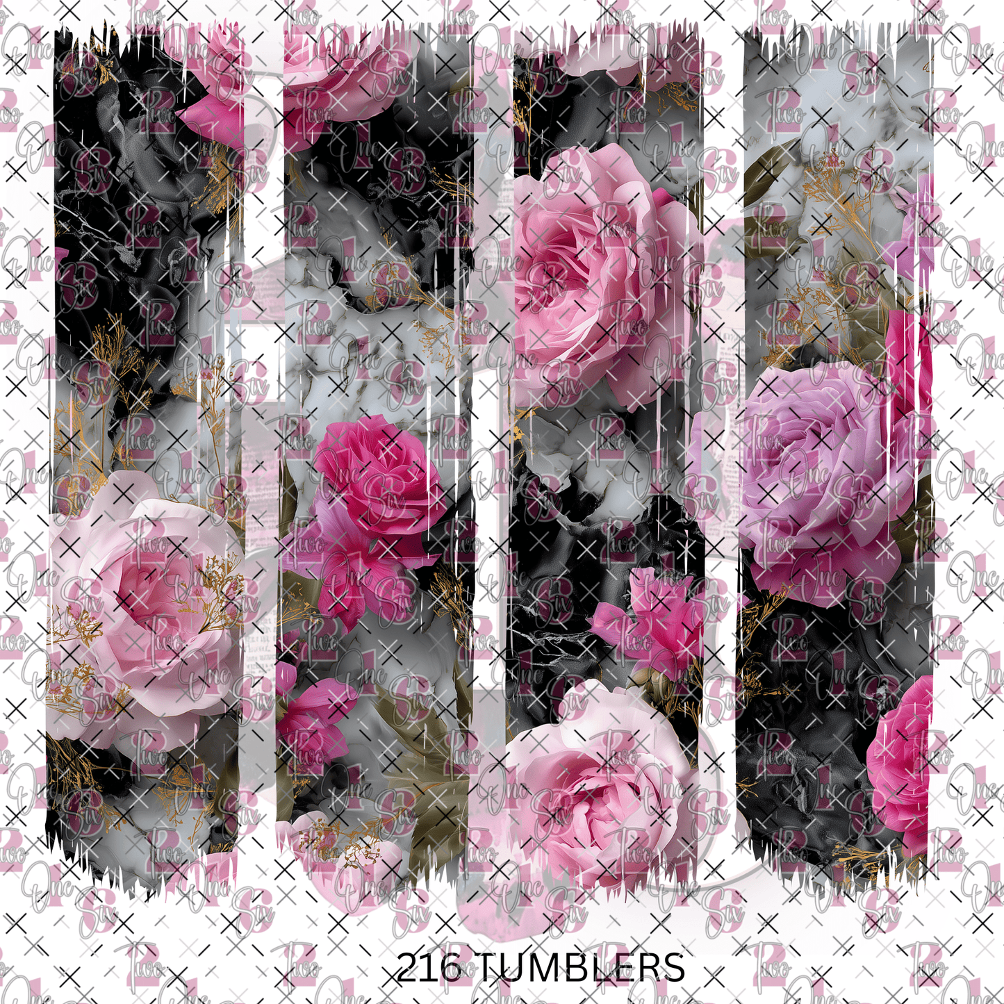 7X7 FLORAL 11 - 216 Tumblers