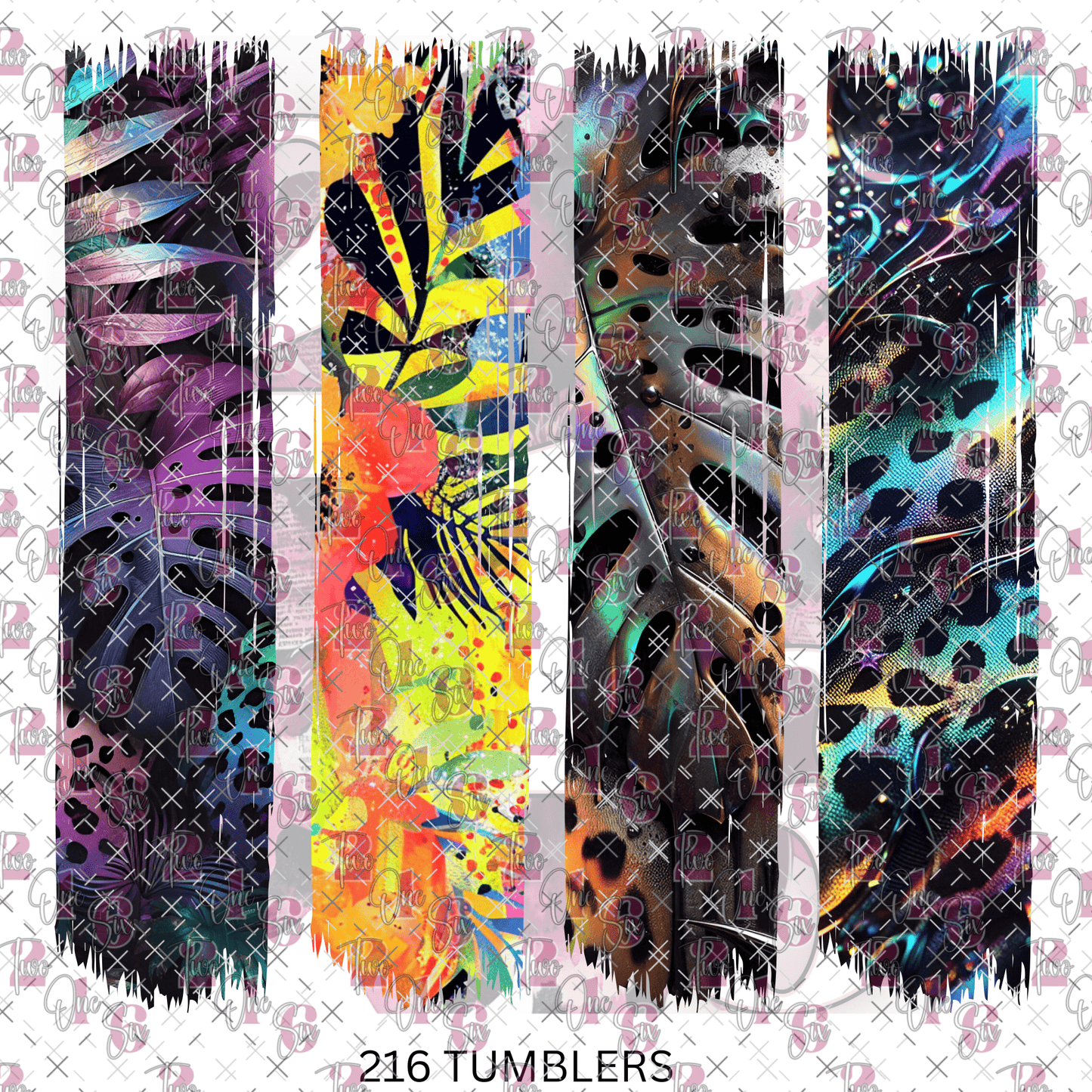 7X7 MONSTERA 4 - 216 Tumblers