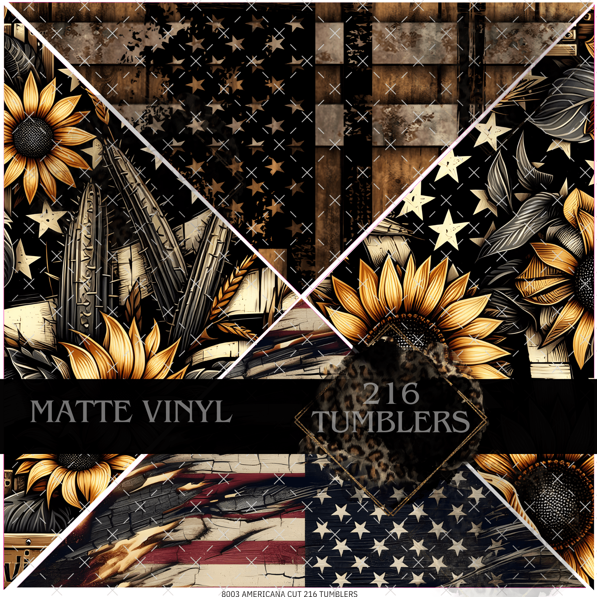 8003 AmericanaMixed Media - 216 Tumblers
