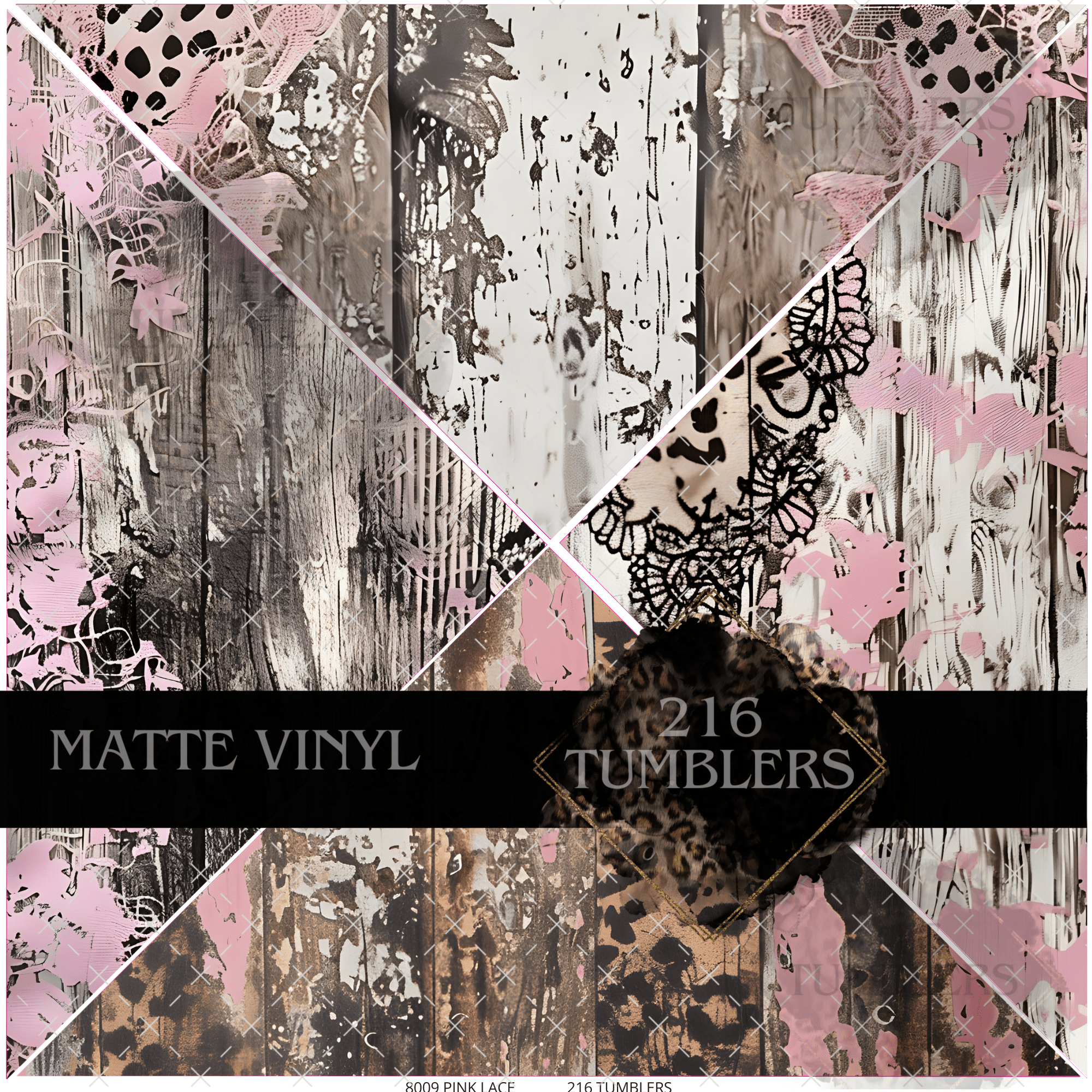 8009 Pink LaceMixed Media - 216 Tumblers
