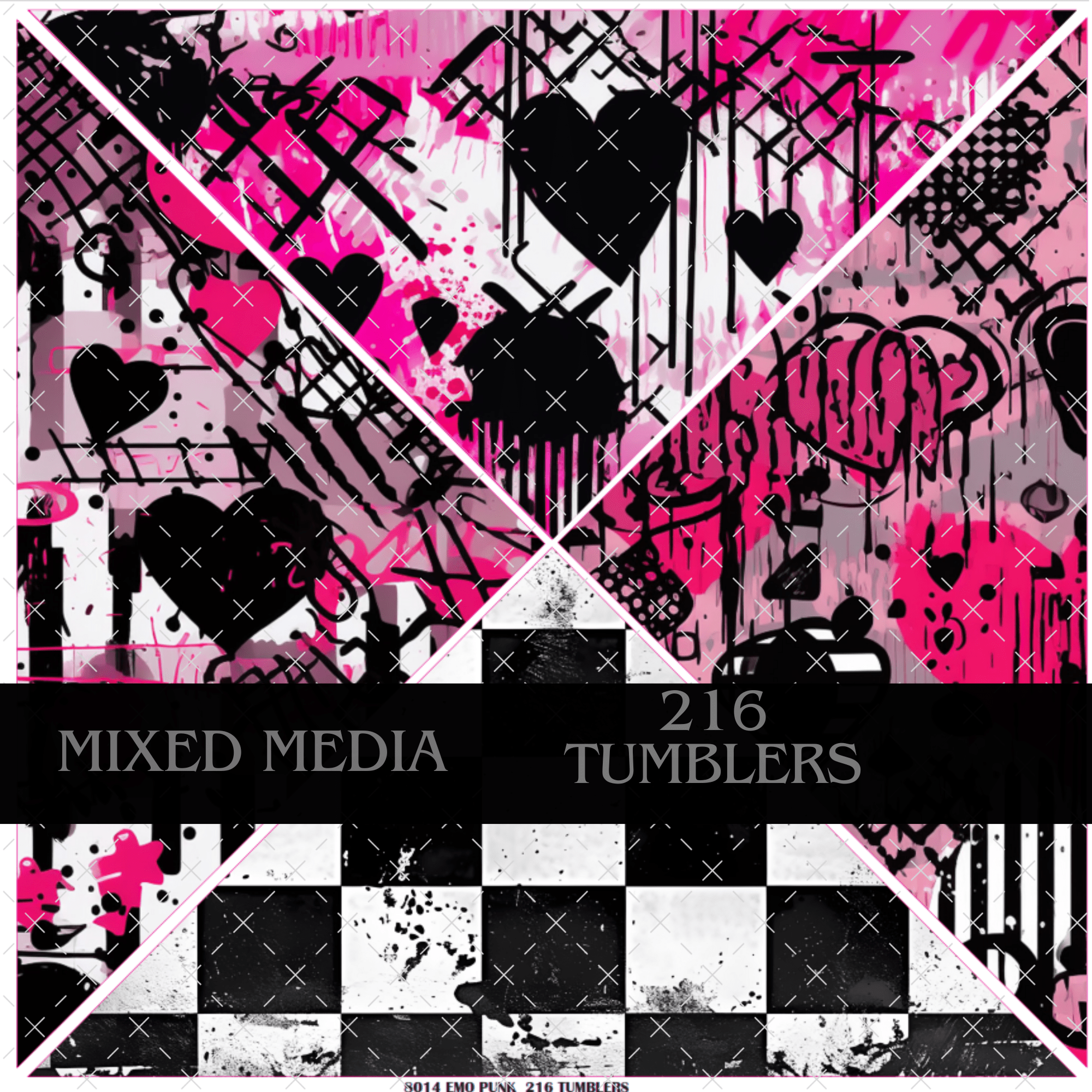 8014 EMO MIXED MEDIA - 216 Tumblers
