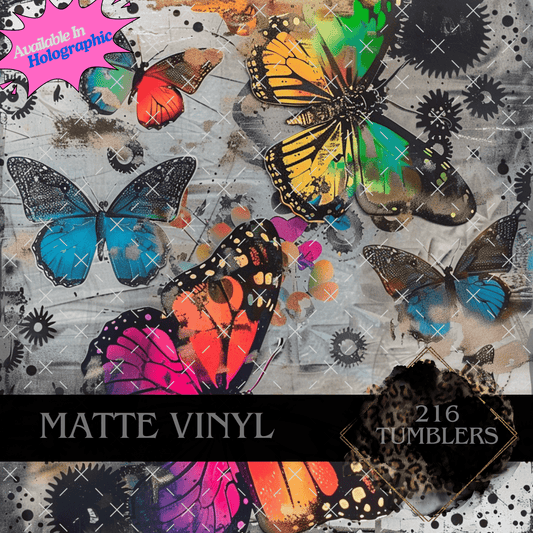 8052 NEON BUTTERFLIES - 216 Tumblers