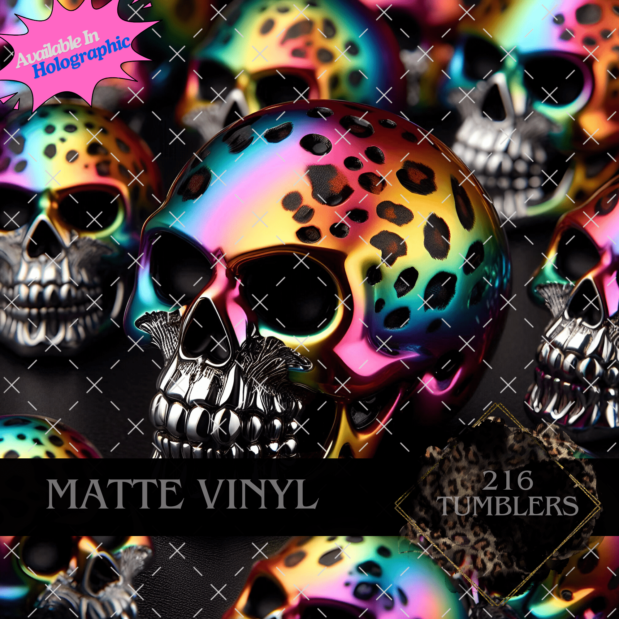8054 LEOPARD SKULL DIGGER - 216 Tumblers