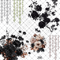 807 DARK FLORAL AND DANGLES - 216 Tumblers