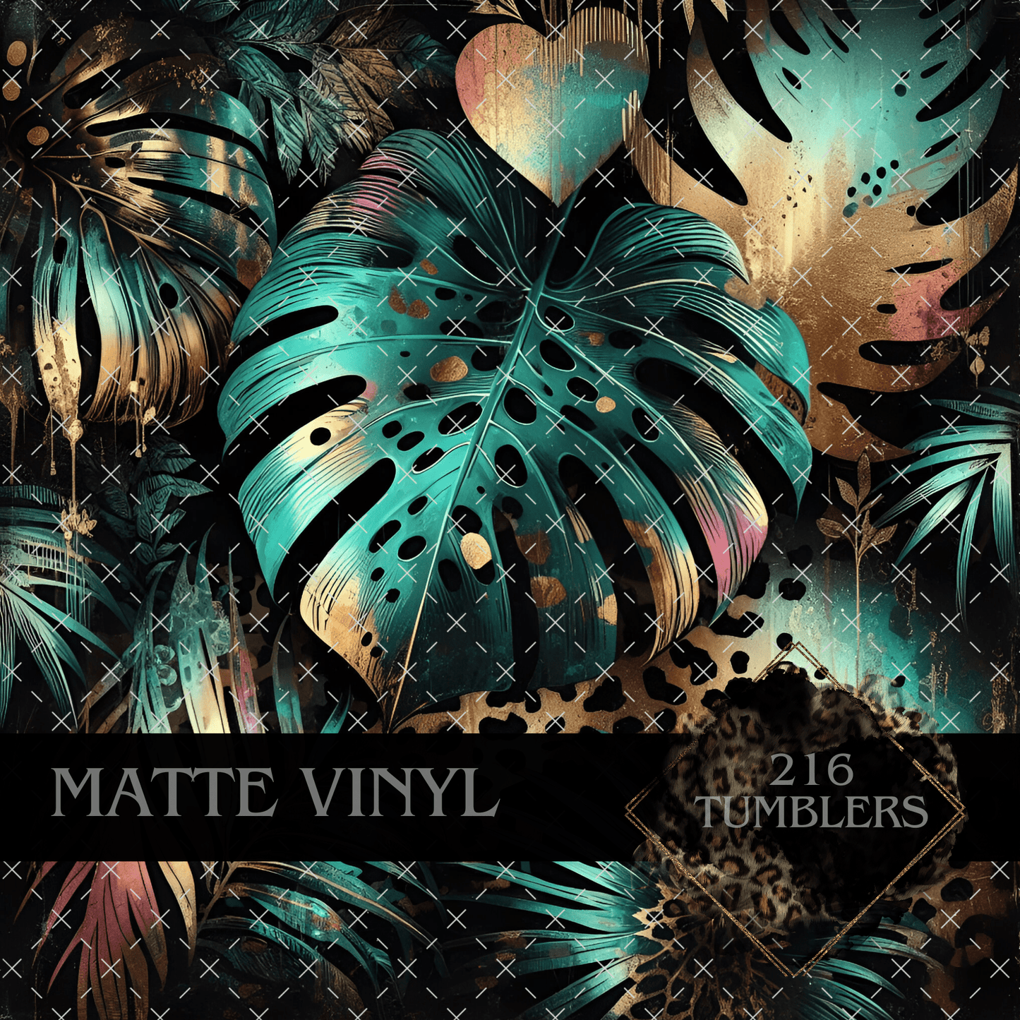 8077 LIQUID MONSTERA - 216 Tumblers