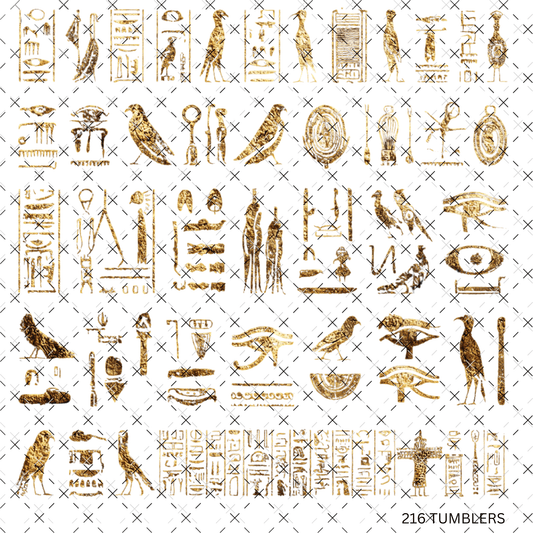 829 EGYPTAN SYMBOLS - 216 Tumblers