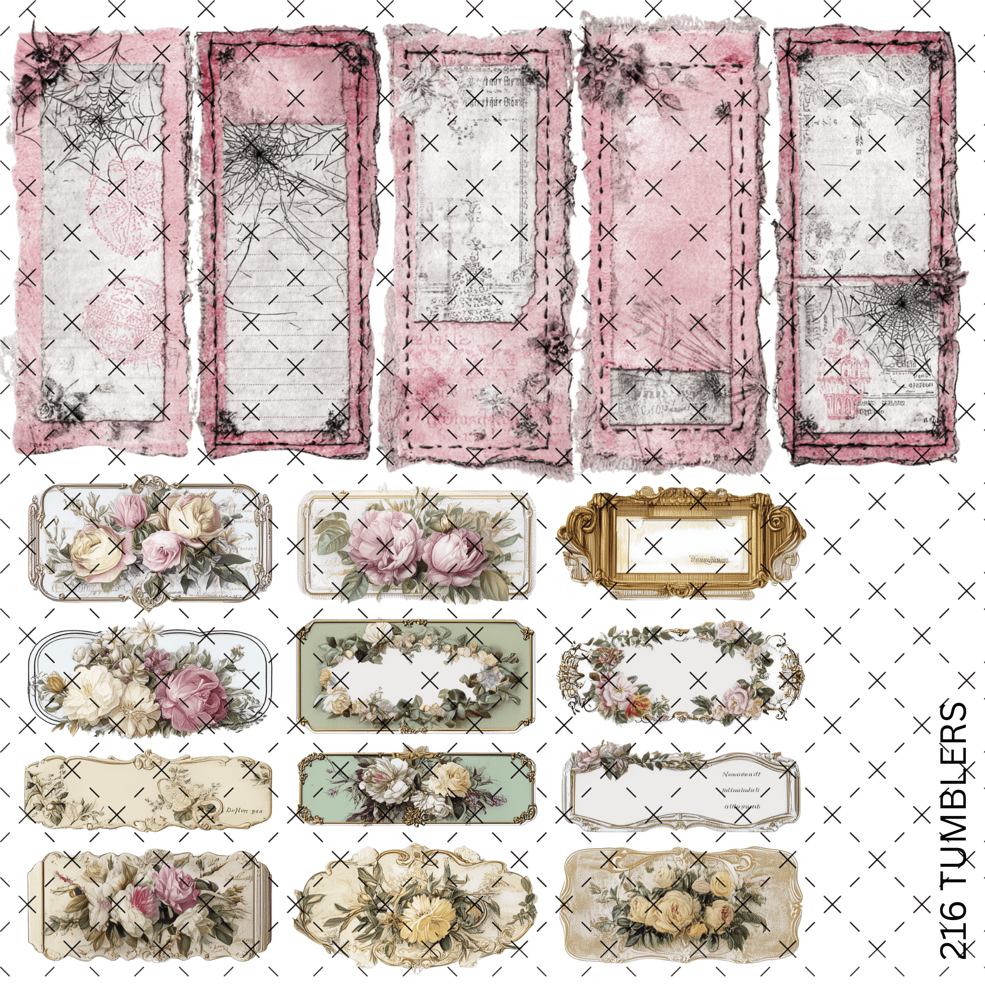 837 JOURNAL PAGES PINK - 216 Tumblers