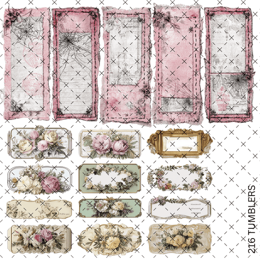 837 JOURNAL PAGES PINK - 216 Tumblers