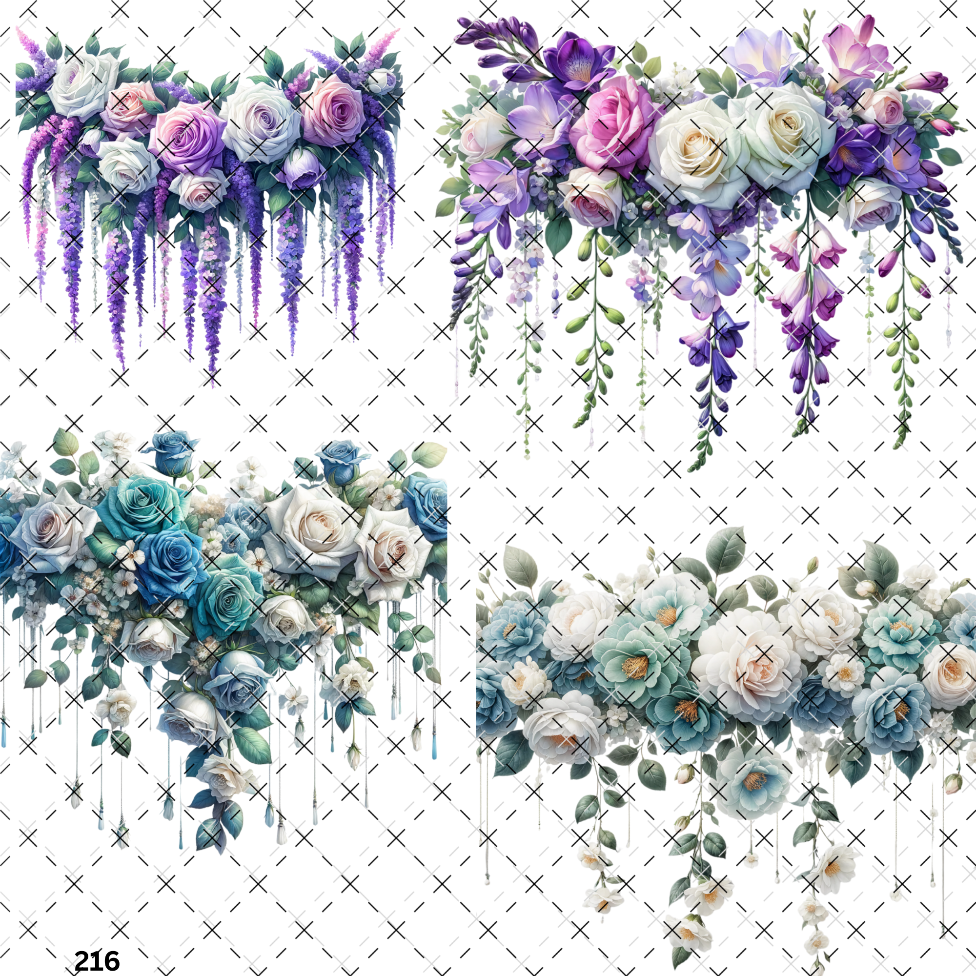 850 FLORAL BUNDLE - 216 Tumblers