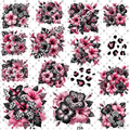 851 PINK AND BLACK HIBISCUS W/ LEOPARD - 216 Tumblers