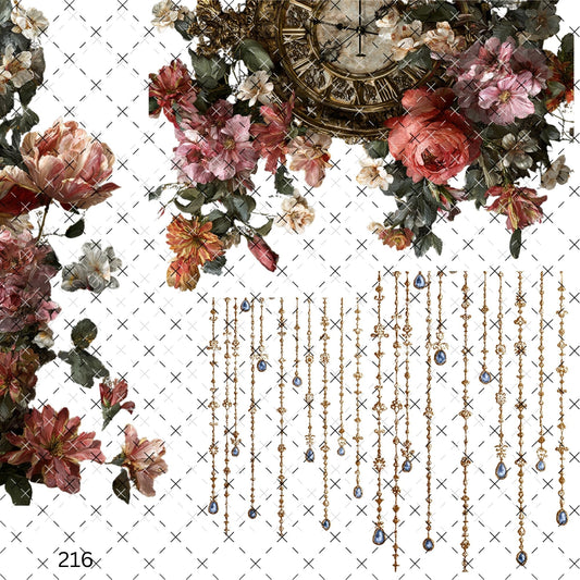 852 FLOWER /CLOCK PEEK A BOO - 216 Tumblers