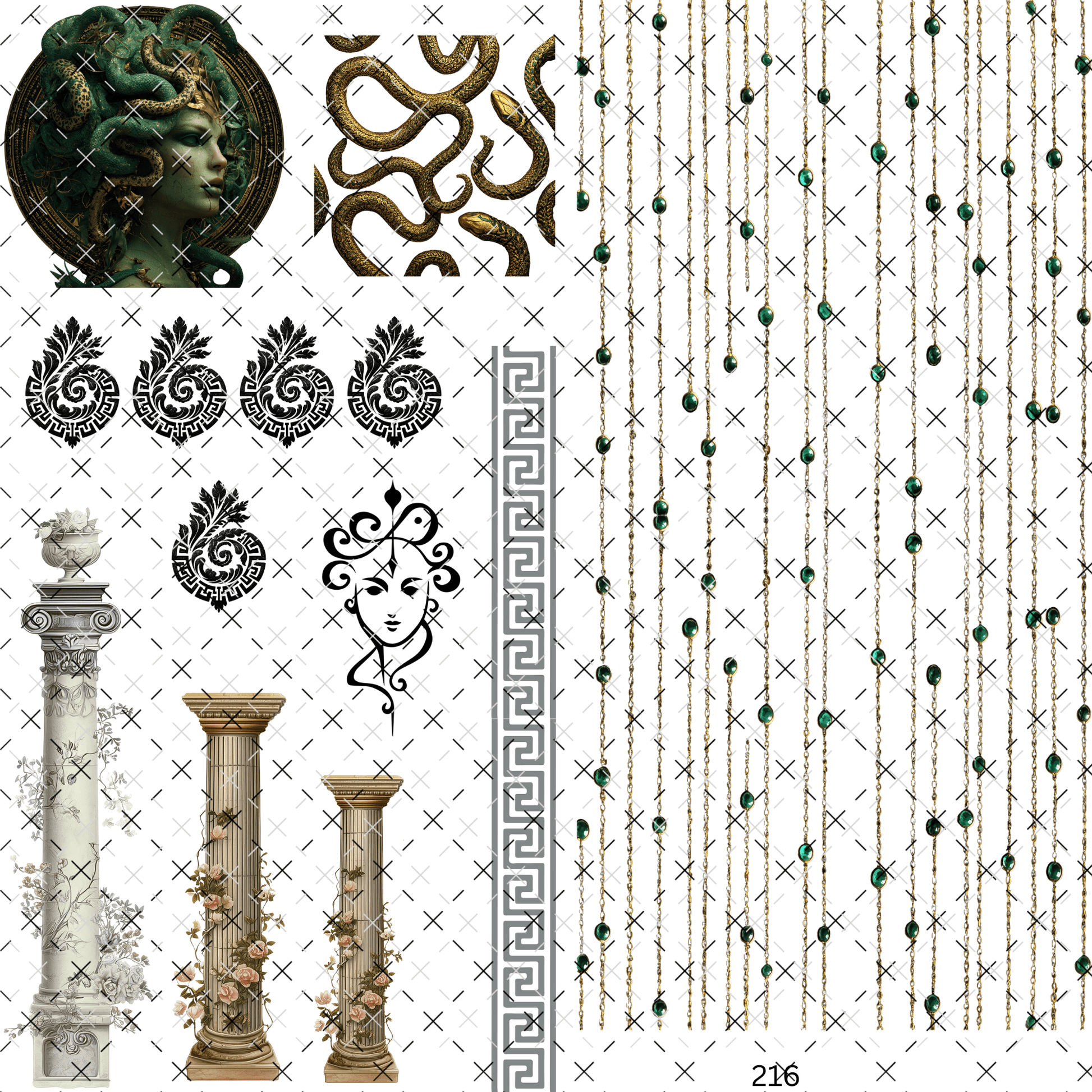 853 MEDUSA - 216 Tumblers