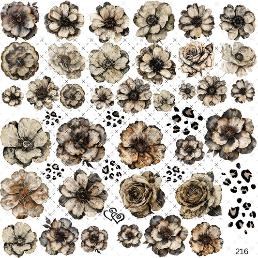862 RUSTIC FLOWERS - 216 Tumblers