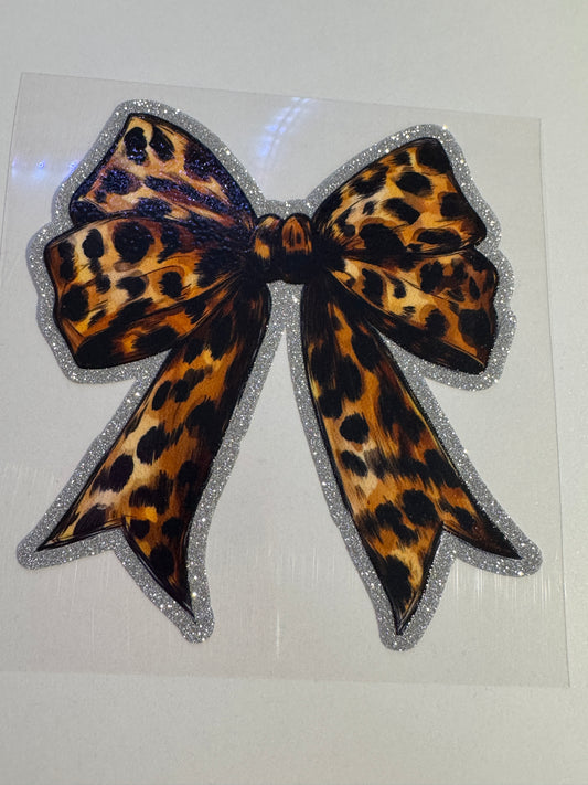 GLITTER UVDTF 413 LEOPARD BOW
