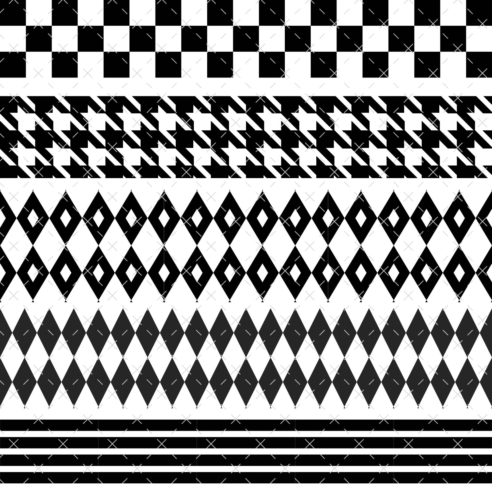 884 MIXED BAND DESIGNS - 216 Tumblers