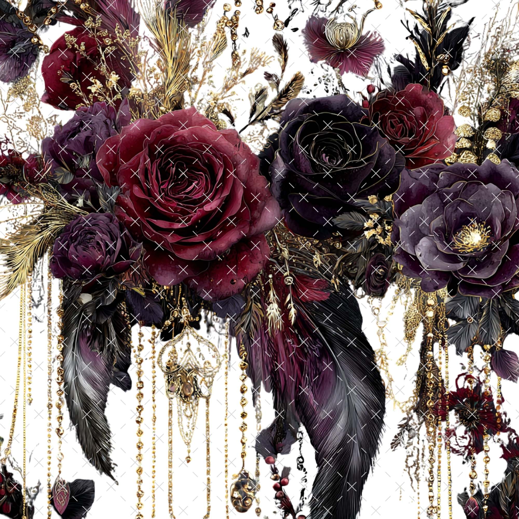 889 BIG FLORAL PEEK A BOO WITH DANGLES - 216 Tumblers