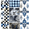 899 BLUE GIRL CHECKER GRUNGE - 216 Tumblers