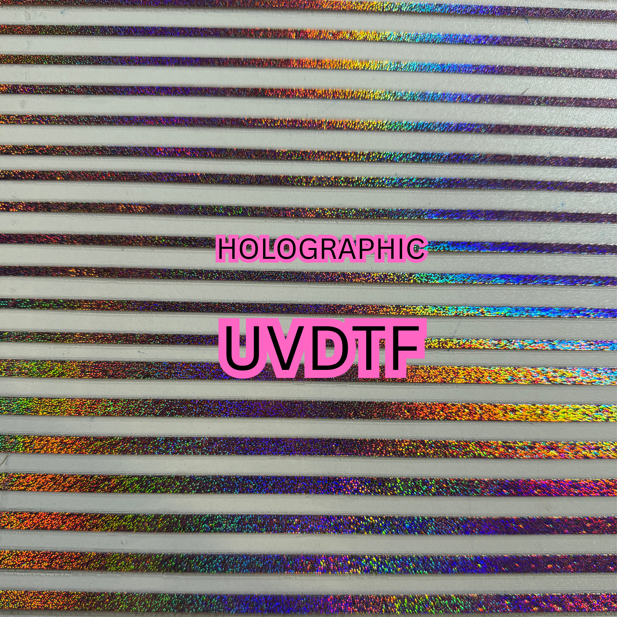 HOLOGRAPHIC - PINSTRIPES PINK TONED