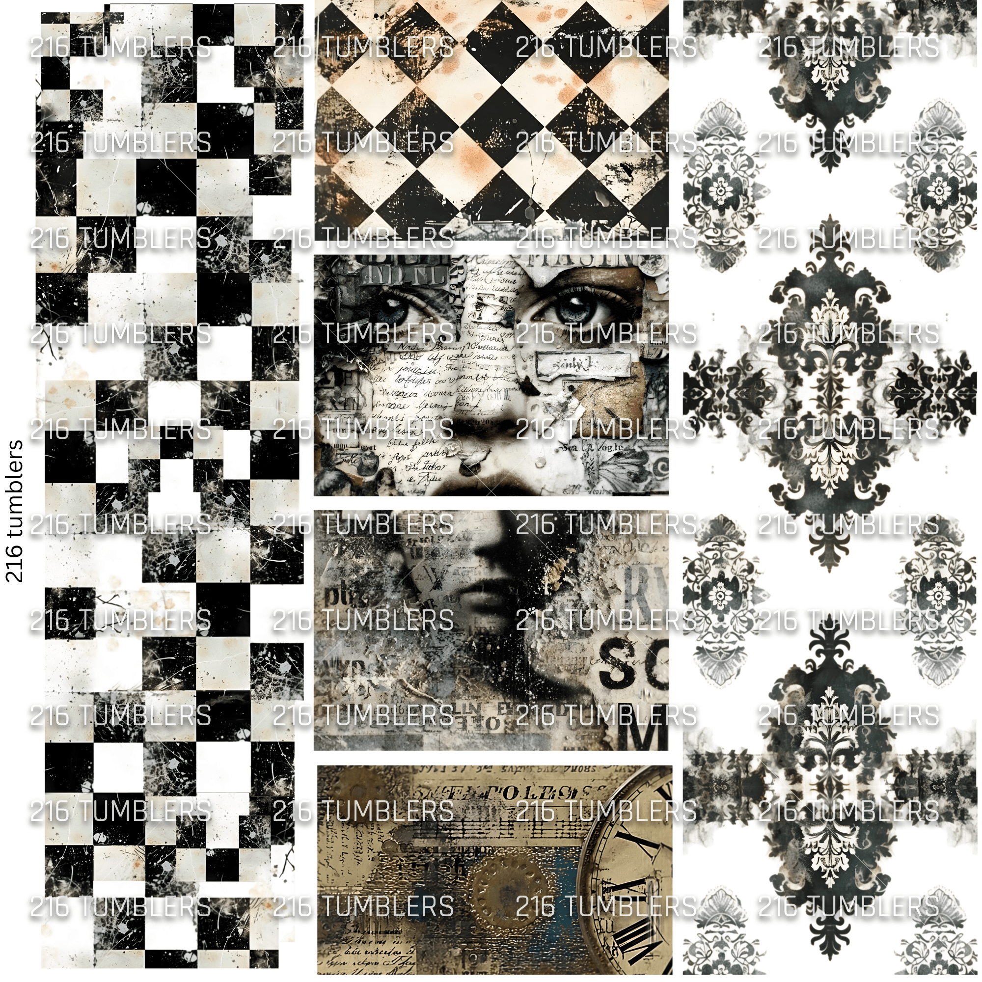 900 GIRL CHECKER GRUNGE - 216 Tumblers