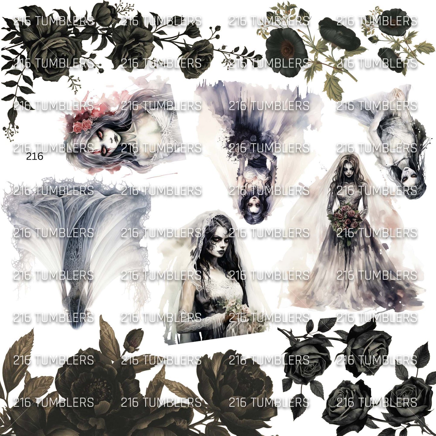 921 GOTHIC BRIDE - 216 Tumblers
