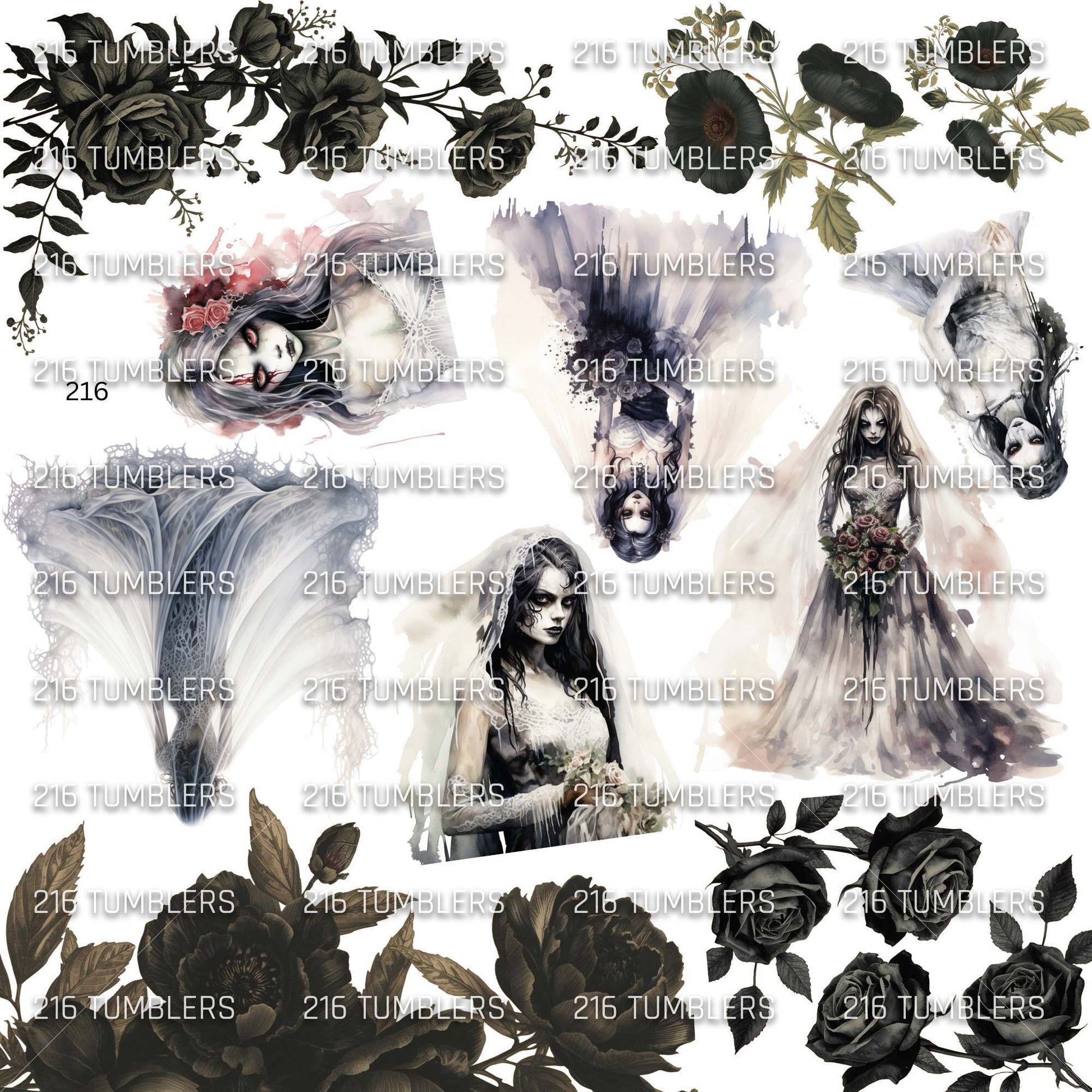 921 GOTHIC BRIDE - 216 Tumblers