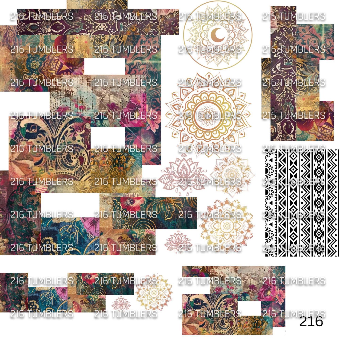 927 BLOCK ART - 216 Tumblers