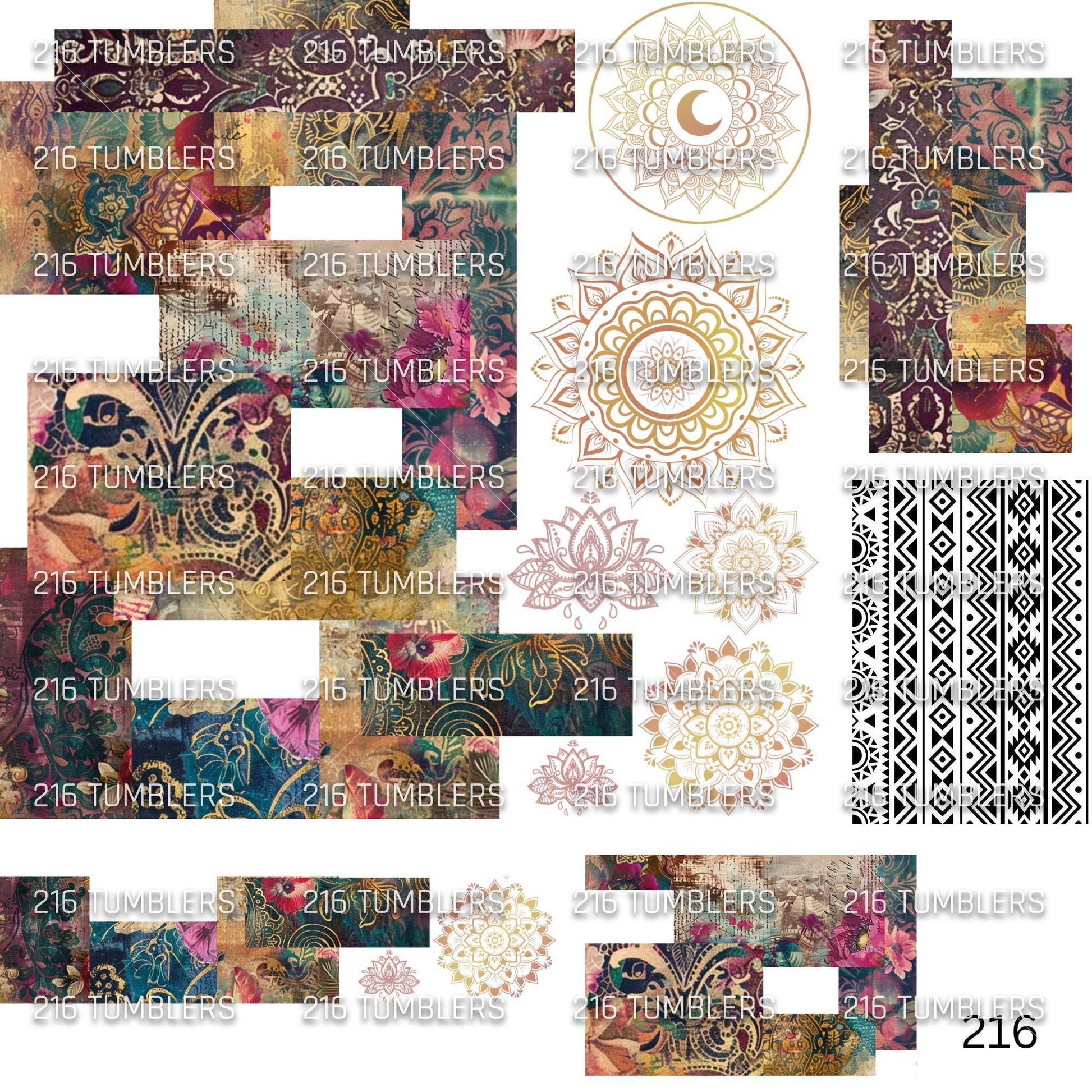 927 BLOCK ART - 216 Tumblers