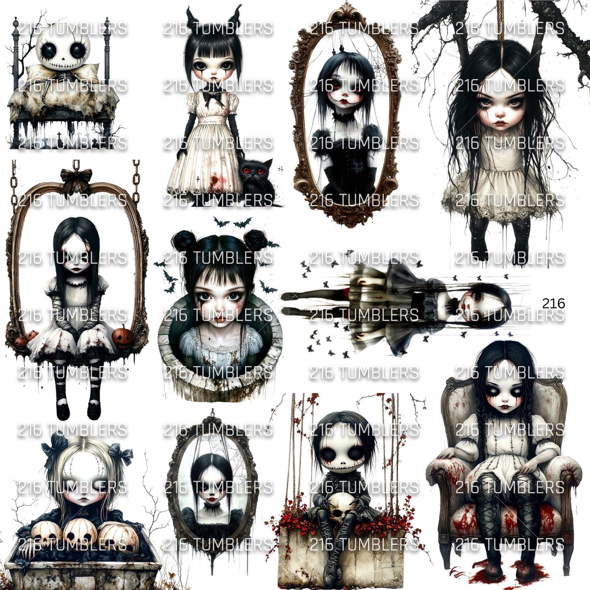 931 CREEPY DOLLS - 216 Tumblers