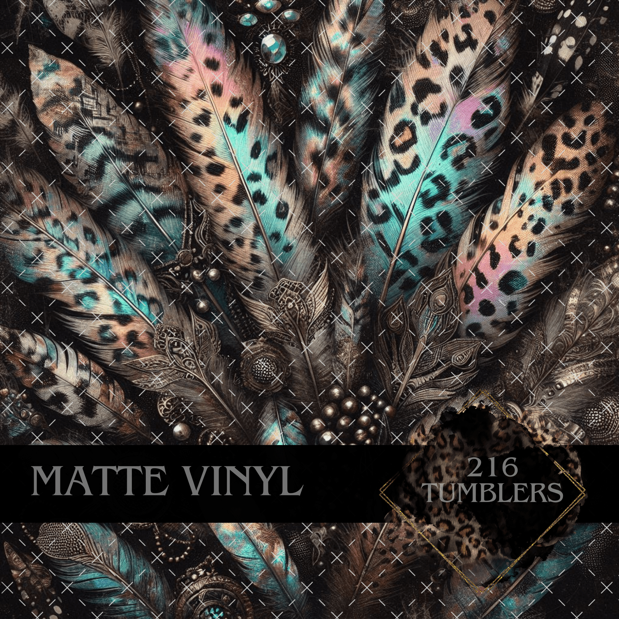 9508 FAN OF FEATHERS - 216 Tumblers