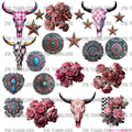 975 CHECKER OUT BULL SKULLS - 216 Tumblers