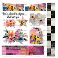 983 CHECKER JOURNAL AND FLORAL - 216 Tumblers