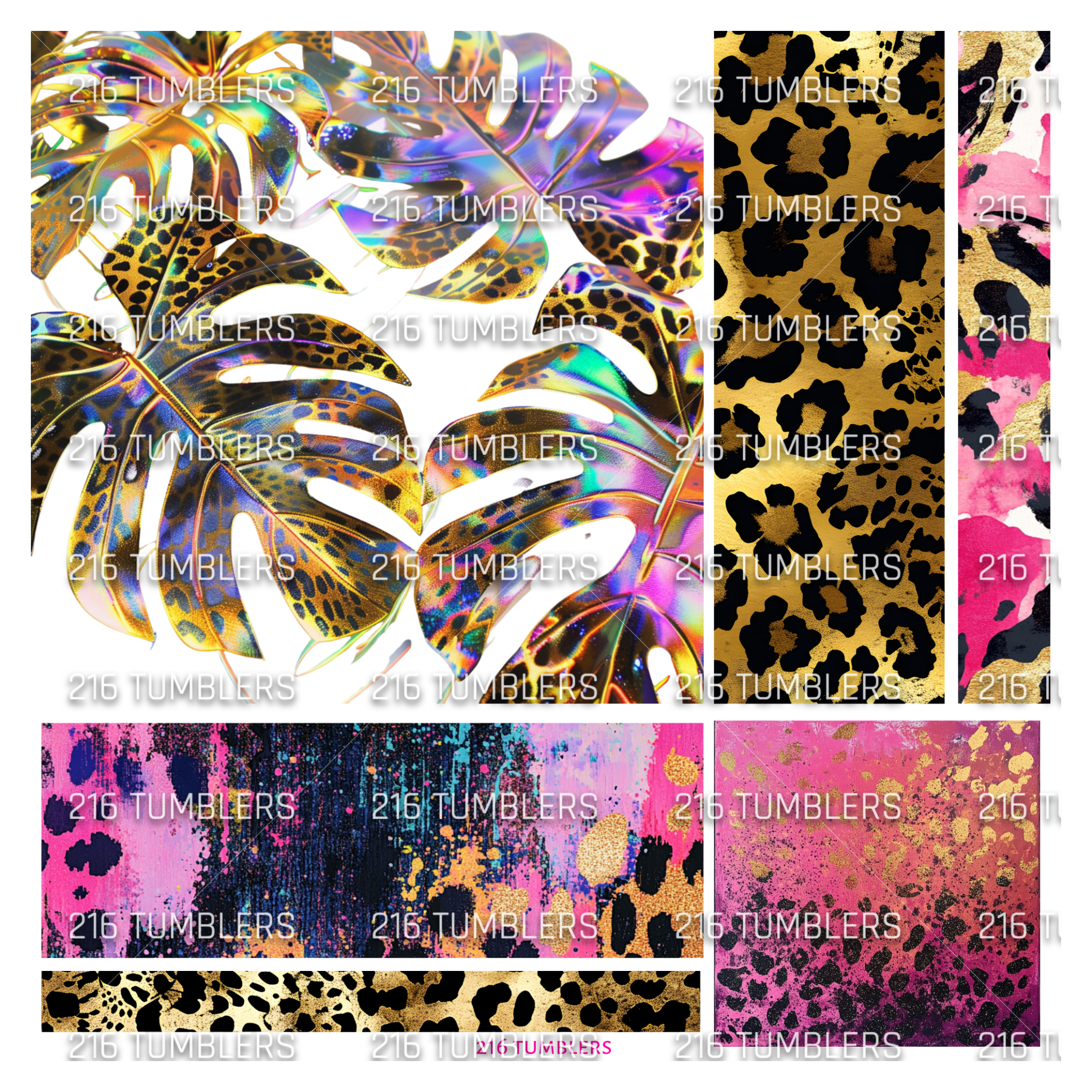 985 LEOPARD MONSTERA - 216 Tumblers