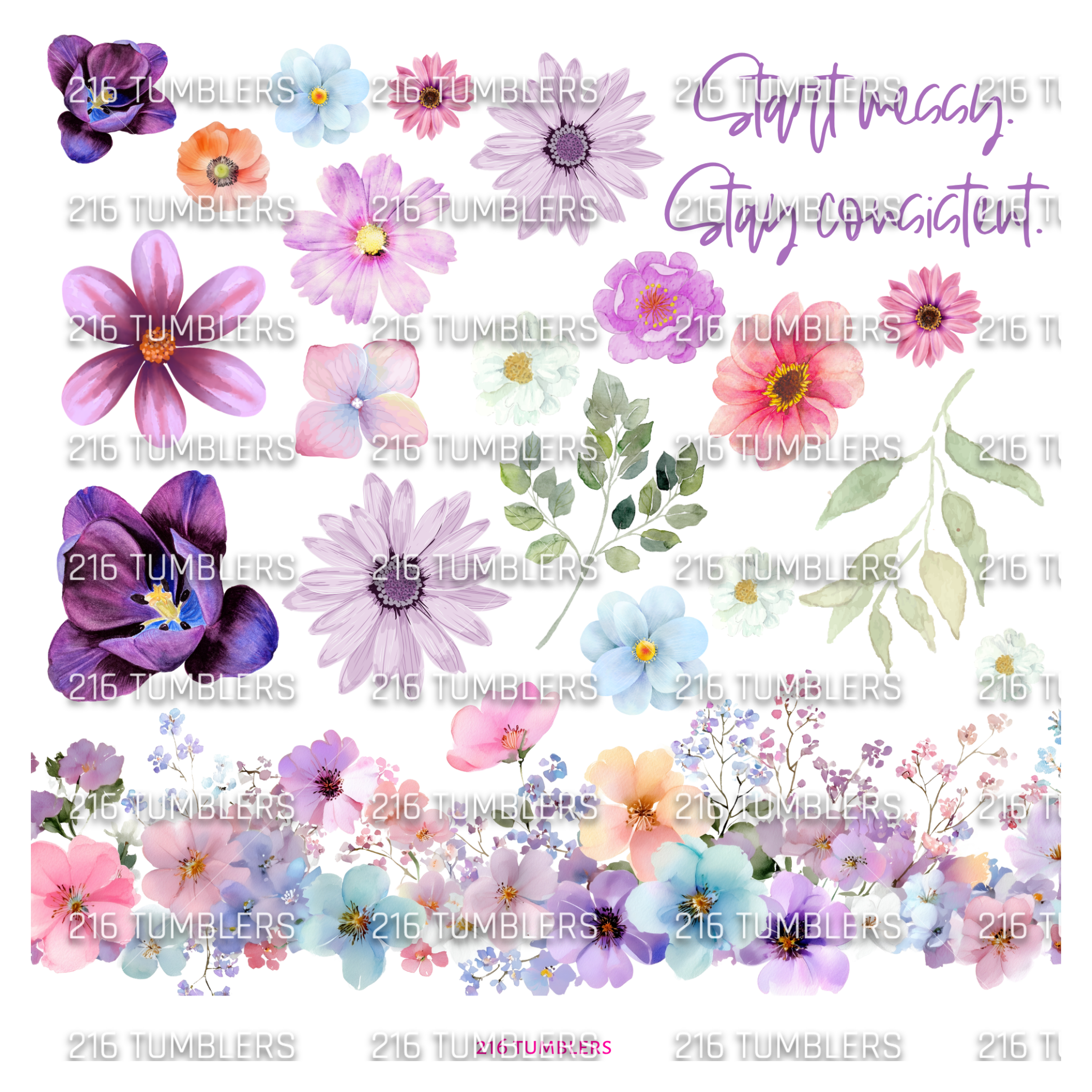 988 SUMMER FLOWERS - 216 Tumblers