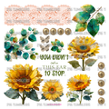 993 SUNFLOWERS AND OTHER THINGS W/WORDS - 216 Tumblers