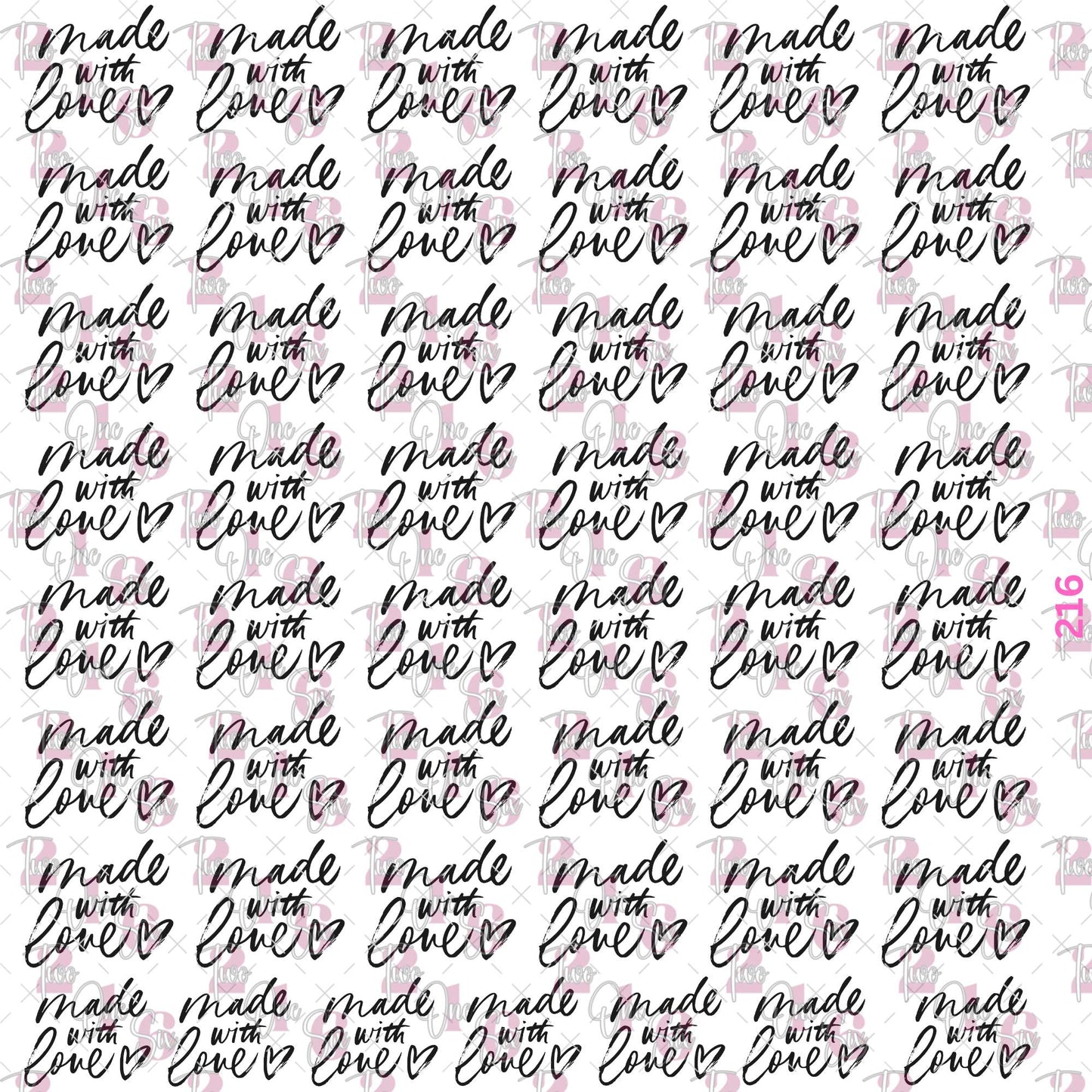 546 BOTTOM OF CUP - MADE WITH LOVE - LOGOS