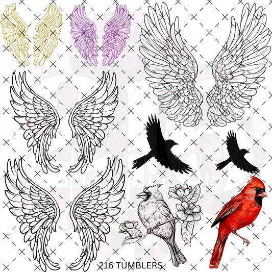 258 - ANGEL WINGS OUTLINE