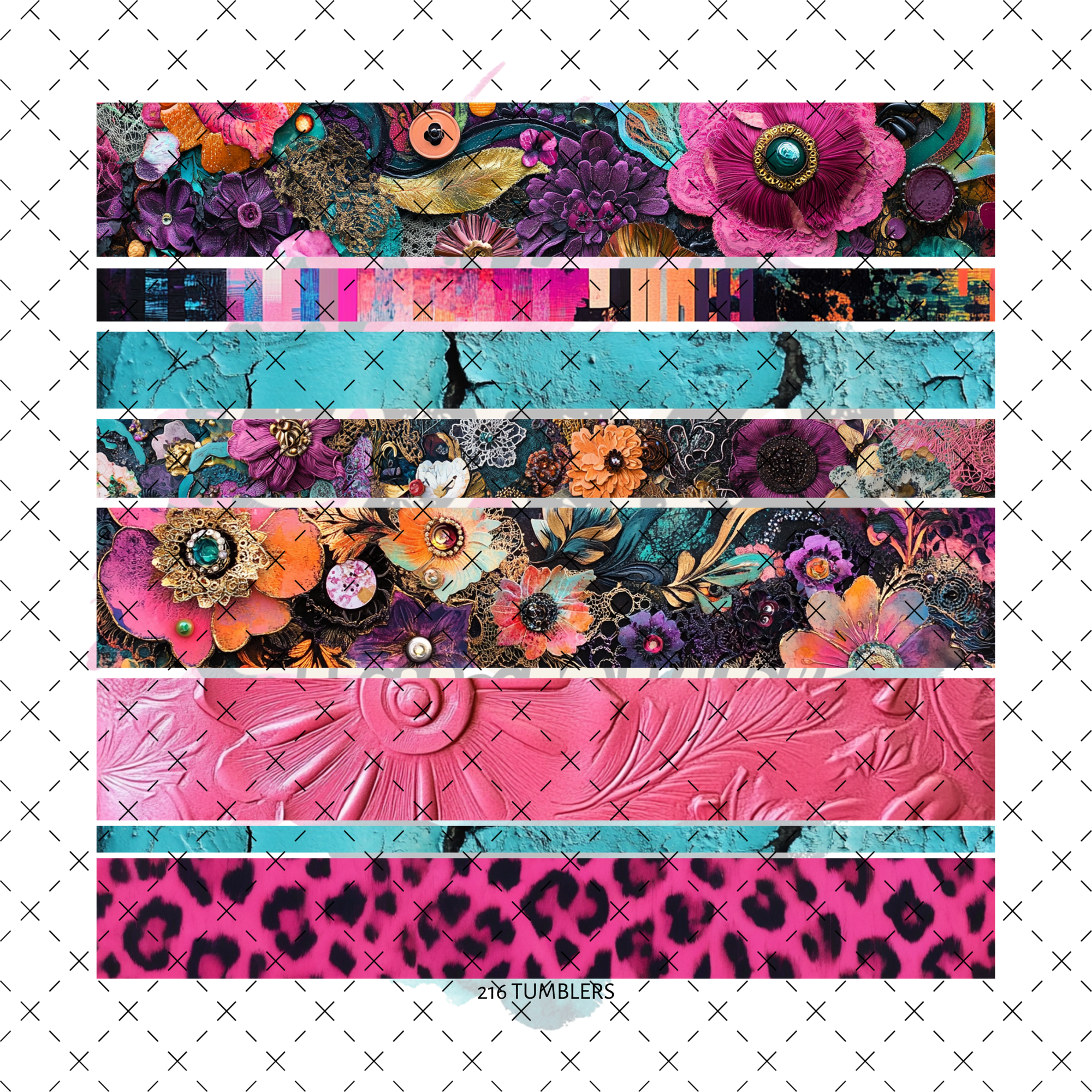 10X10-89 COLORFUL BANDS