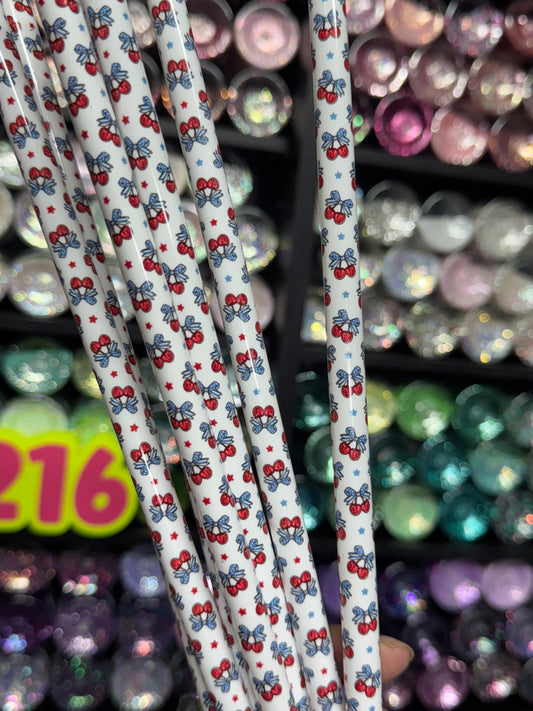 509 Cherries w/bows (White) 32-40oz