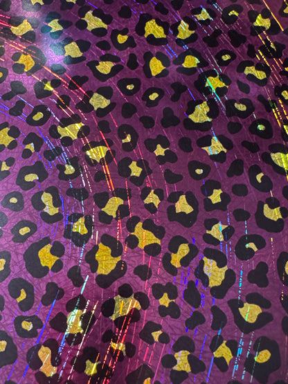 SCRATCH HOLO - V498 PURPLE LEOPARD 10X10 *NEW PRODUCT