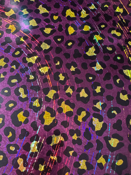 SCRATCH HOLO - V498 PURPLE LEOPARD 10X10 *NEW PRODUCT