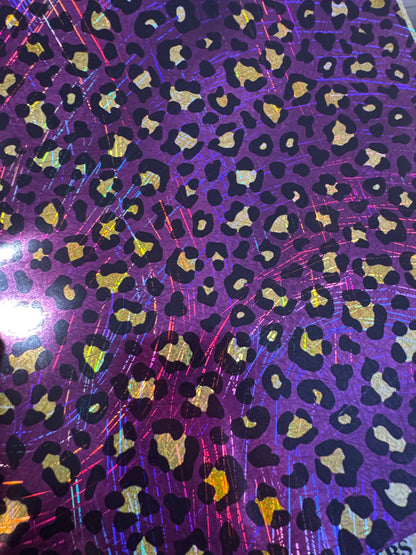 SCRATCH HOLO - V498 PURPLE LEOPARD 10X10 *NEW PRODUCT