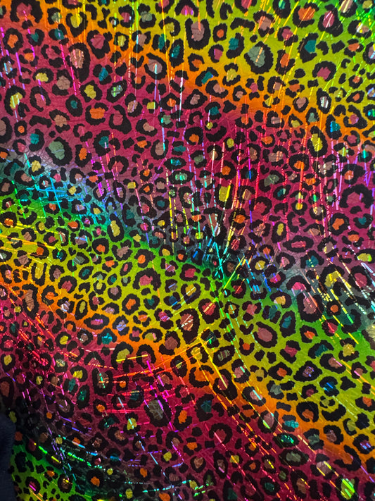 SCRATCH HOLO - NEON LEOPARD SMALL 10x10 *NEW PRODUCT