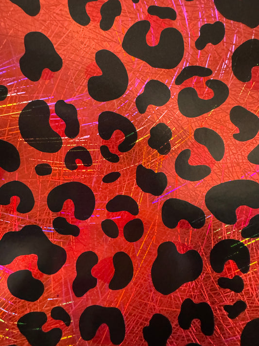 SCRATCH HOLO - HOT PINK LEOPARD 10x10 *NEW PRODUCT