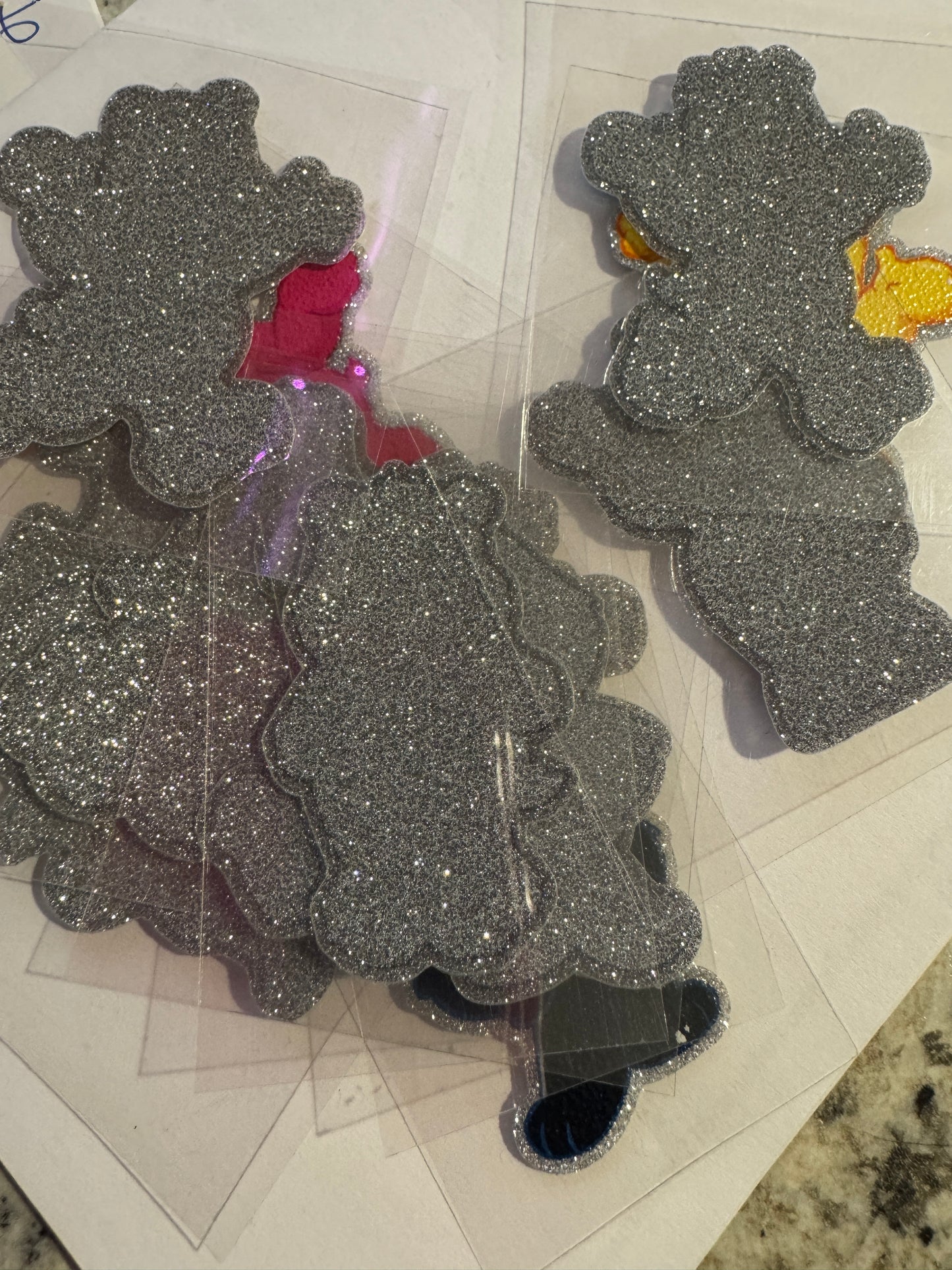 GLITTER UVDTF SWEARY SHOTS PACK OF 12