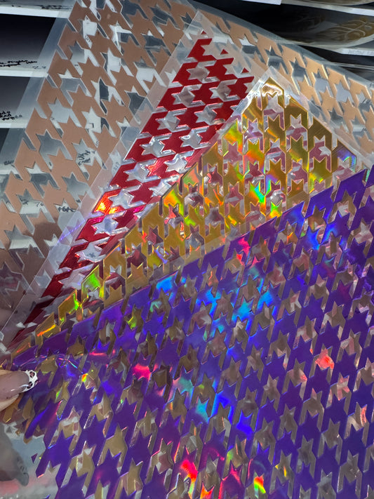 SPECIALTY - Houndstooth HOLOGRAPHIC/COLOR SHIFT (color options)