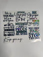 20 - 206 BLACK HOLOGRAPHIC WORDS