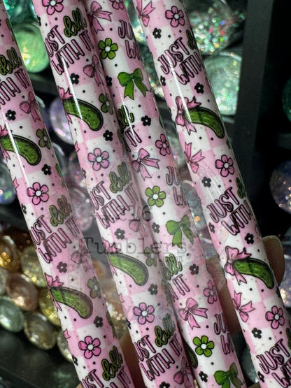 507 Pink Pickle Straw 32-40oz