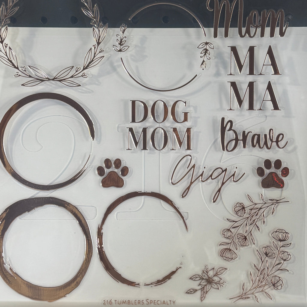 MAMA SHEET WITH WREATHS  - METALLIC