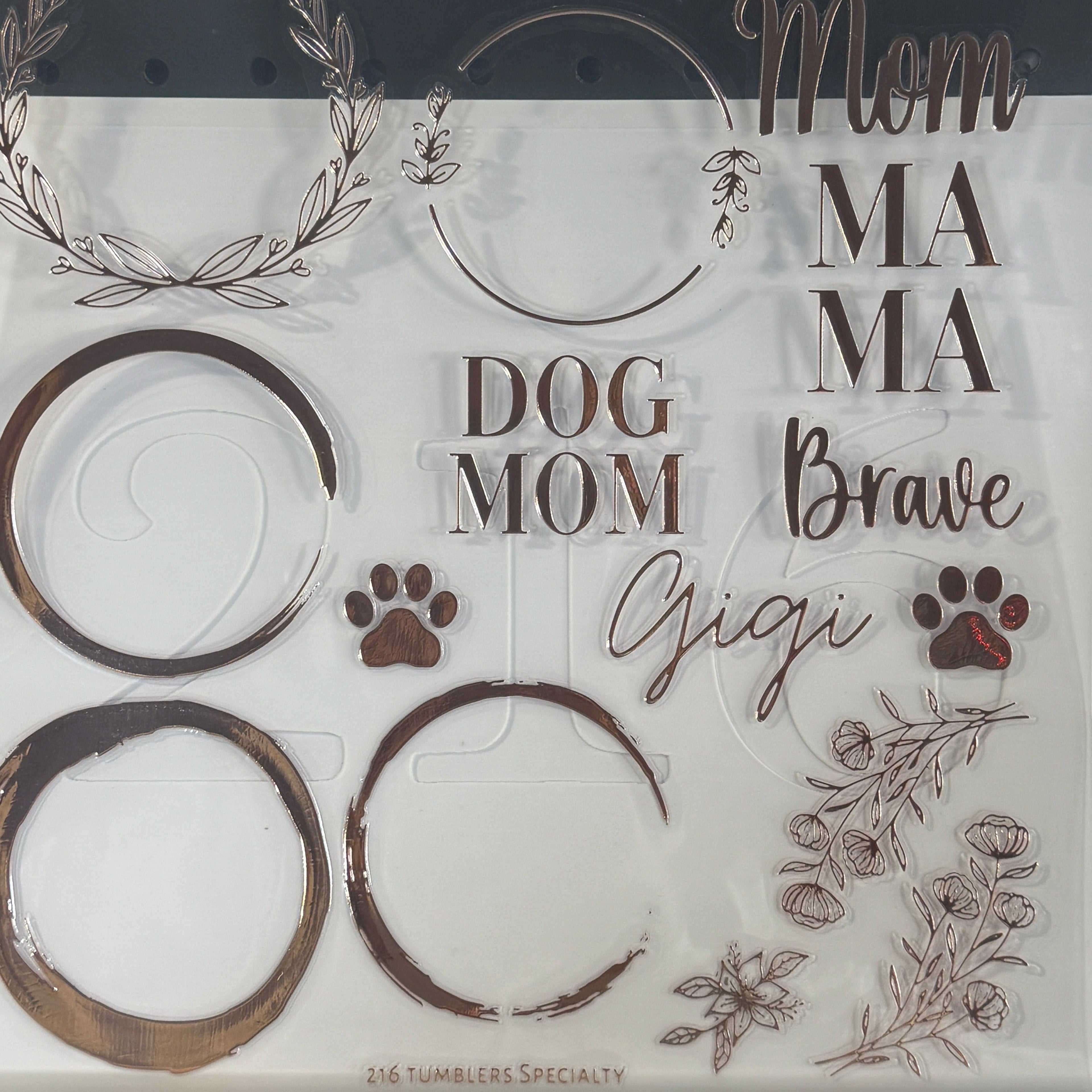 MAMA SHEET WITH WREATHS  - METALLIC